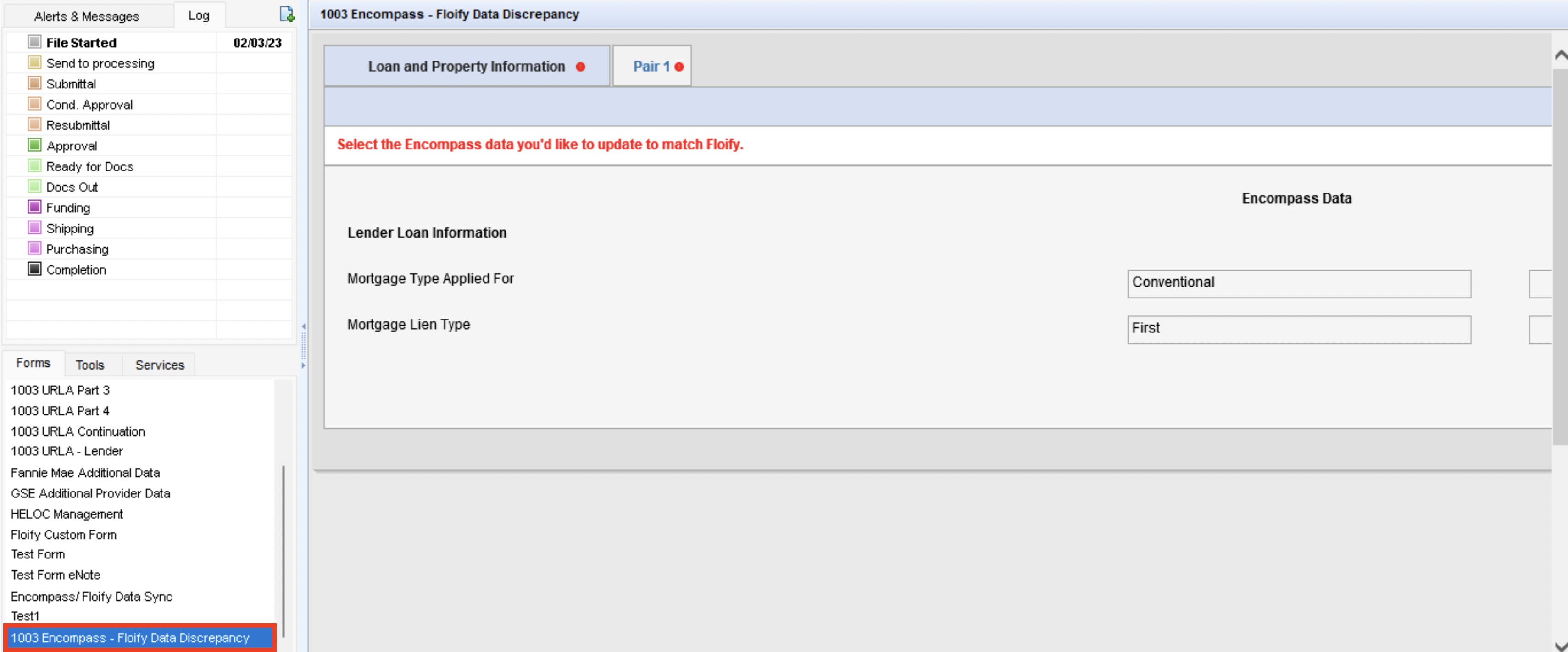 Encompass Plugin - Reimporting the 1003 – Floify Help Center